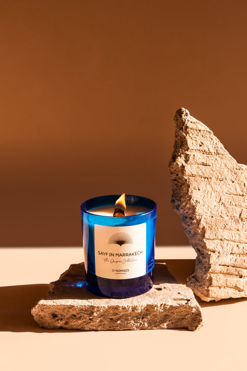 Luxury plant-based scented candles BYNOMADS – Sayf in Marrakech - The Origins Collection – sustainable wooden wick. UAE, Saudi Arabia, Qatar, Kuwait, Bahrain.