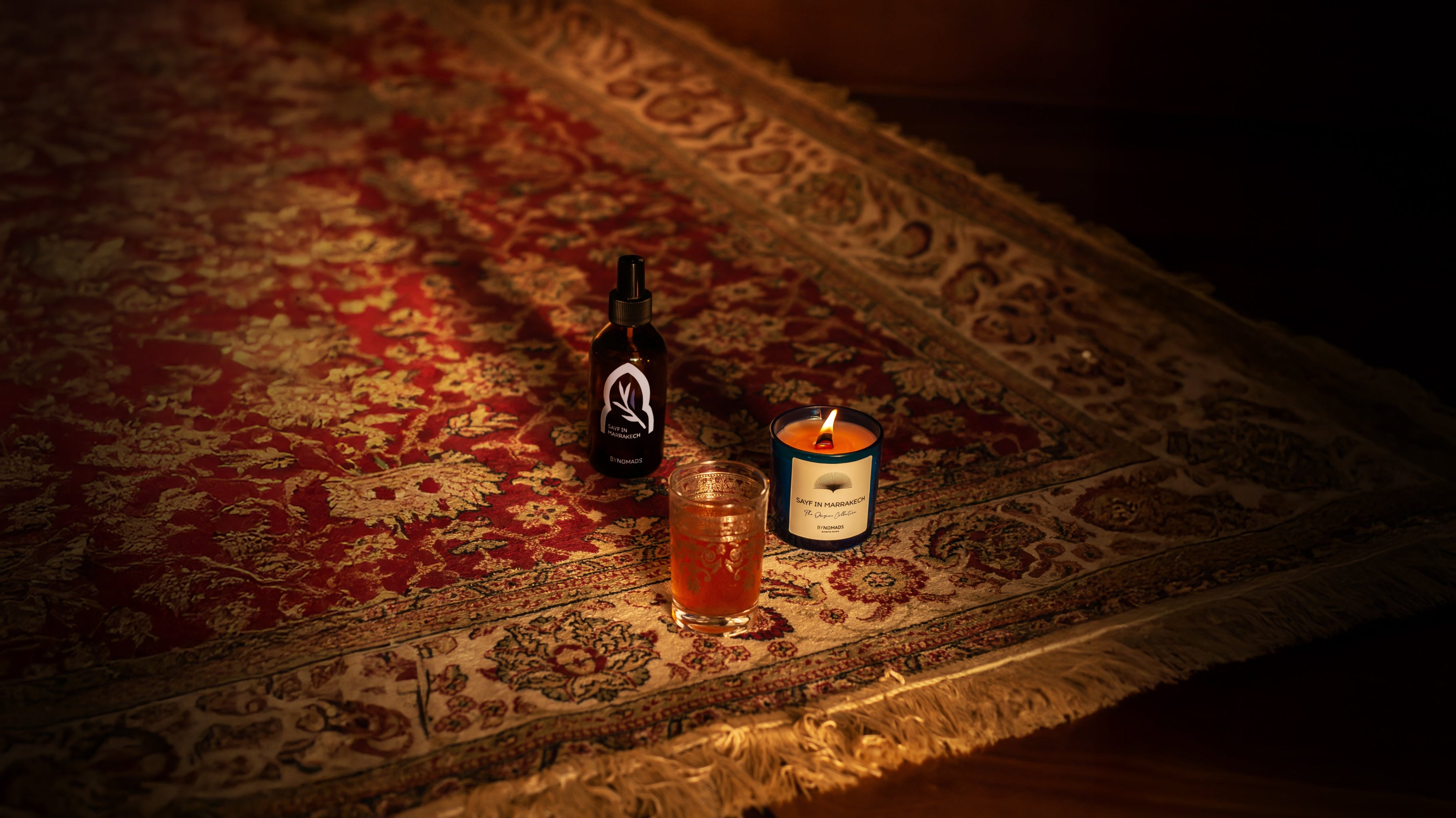 Luxury plant-based scented candle BYNOMADS – Sayf in Marrakech - Origins Collection – sustainable wooden wick. UAE, Saudi Arabia, Qatar, Kuwait, Bahrain