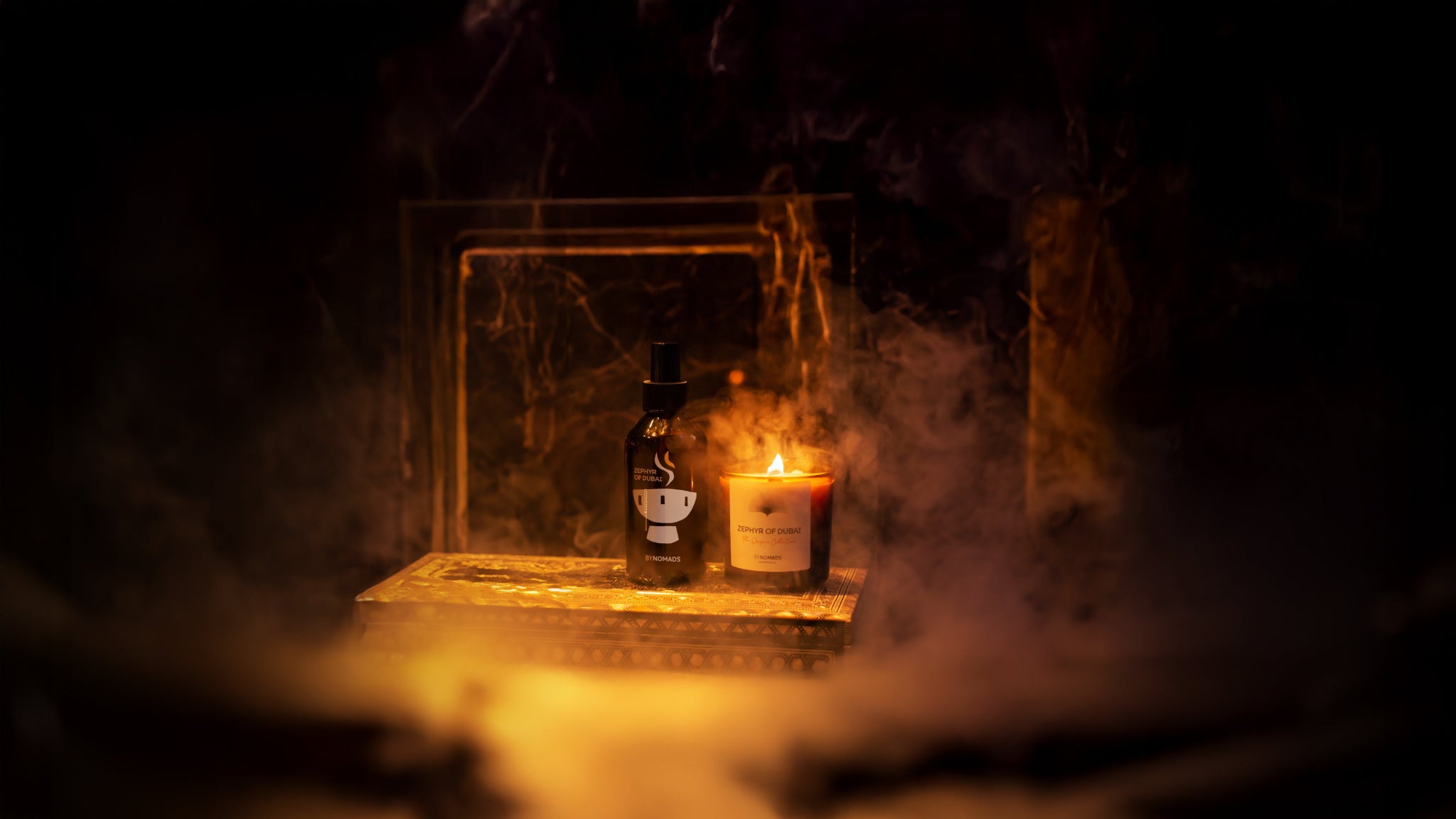 BYNOMADS scented candle and home perfume Zephyr of Dubai collection